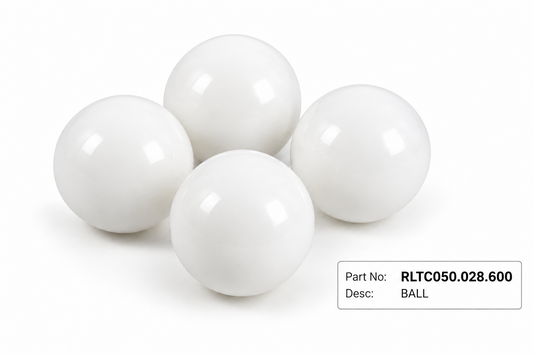 PTFE-Ventilkugeln RLTC050.028.600 für DuoDos 20 PVDF; Verkauf pro Stück, Abbildung mit vier Kugeln